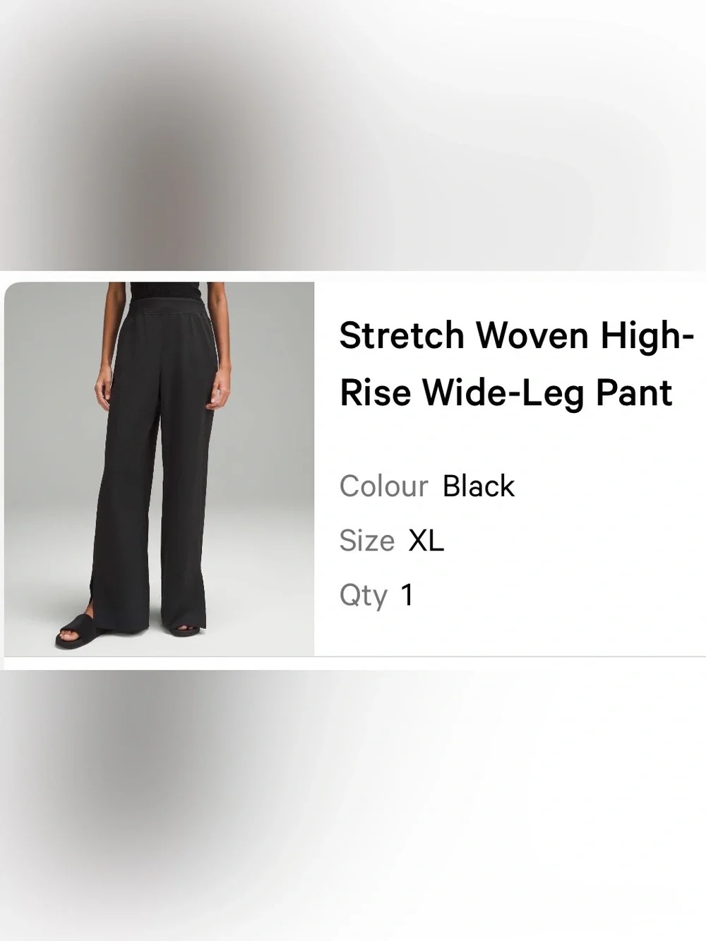 lululemon athletica Black High-Rise Wide-Leg Stretch Pants